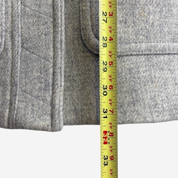 J Crew Chateau Parka Coat Italian Stadium-Cloth Wool Sz 00 Heather Dusk J5488 - Picture 10 of 14